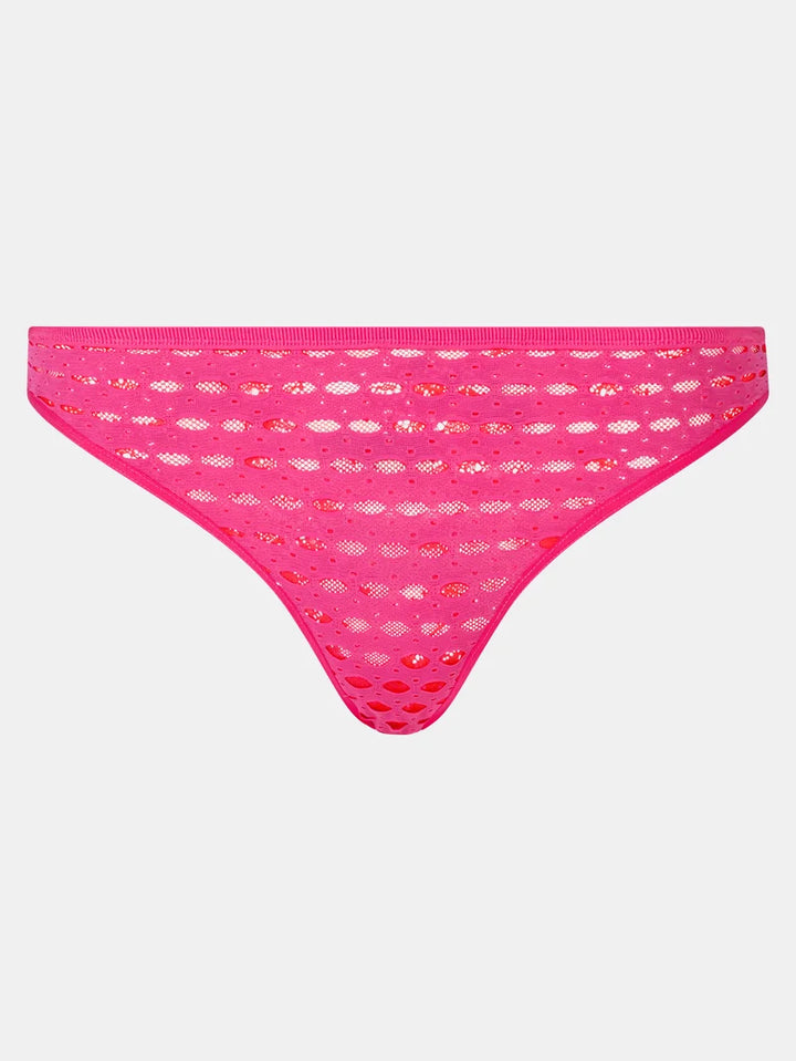 Chantelle - Poison Tanga Flame Red / Fuchsia Purple