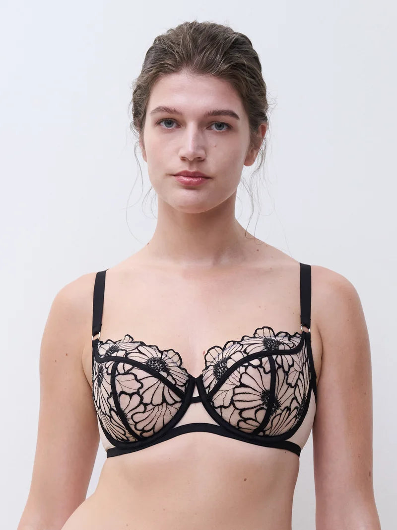 Chantelle - Lush Half-Cup Bra Black / Soft Pink