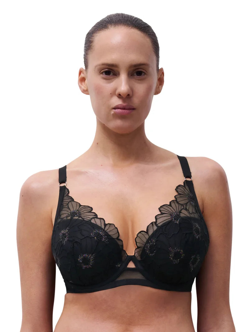 Chantelle - Lush Plunge T-Shirt Bra Festive Black