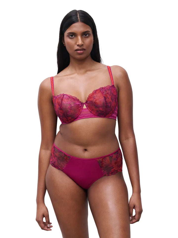 Chantelle - Lily Half-Cup Bra Dark Fushia Multico