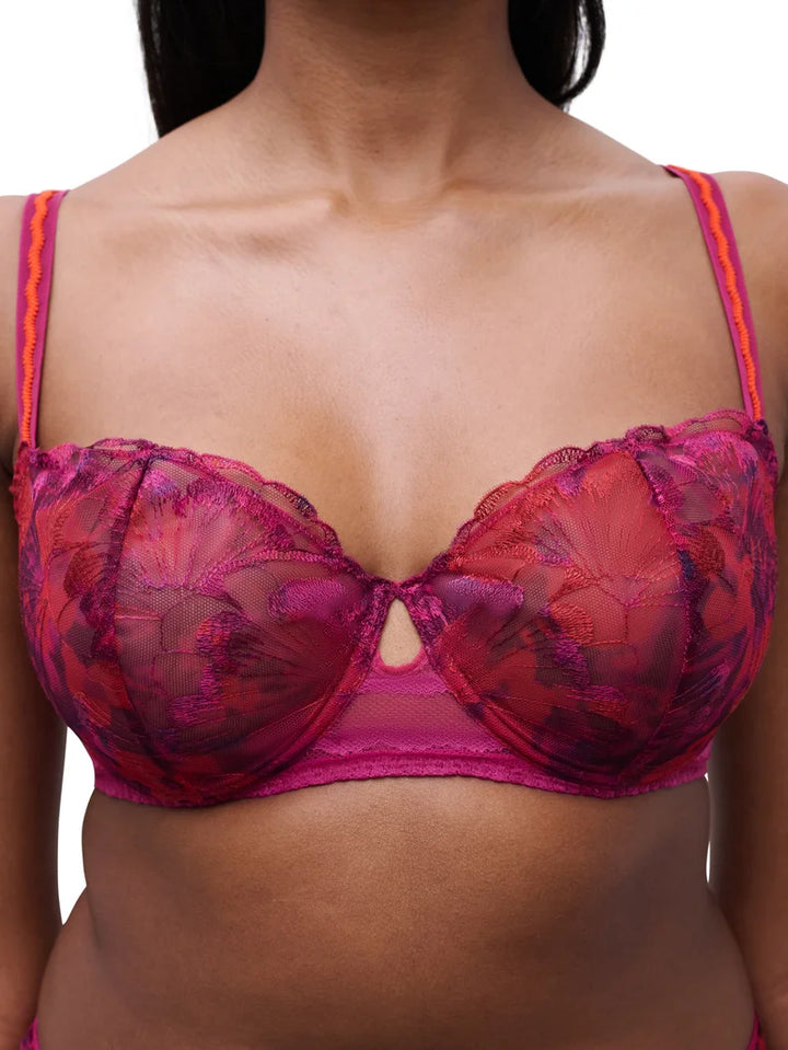 Chantelle - Lily Half-Cup Bra Dark Fushia Multico