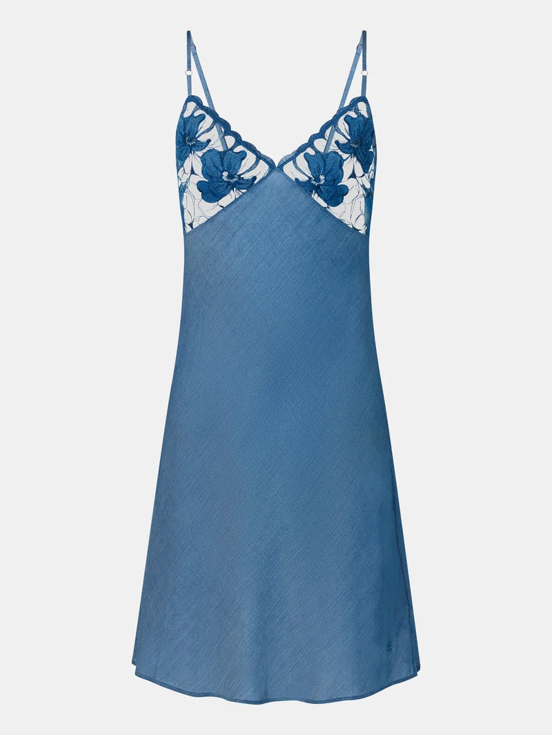 Chantelle - Fleurs Nightdress Jeans Blue Denim