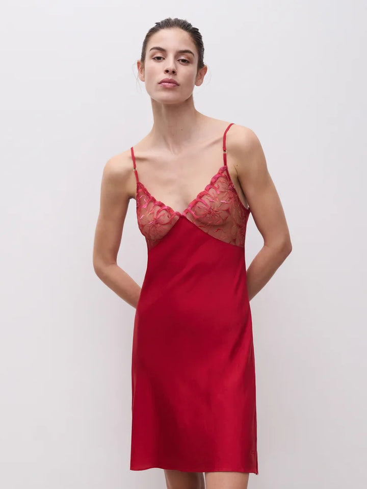 Chantelle - Fleurs Signature Nightdress Candy Apple Shades