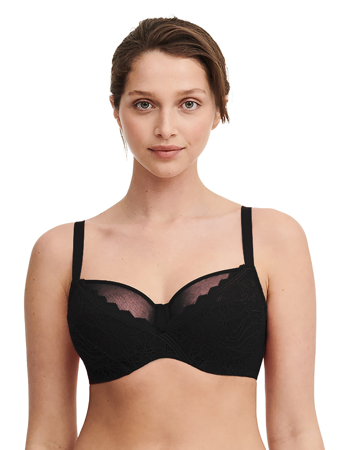 Chantelle Floral Touch Full Cup Bra - Black Full Cup Bra Chantelle