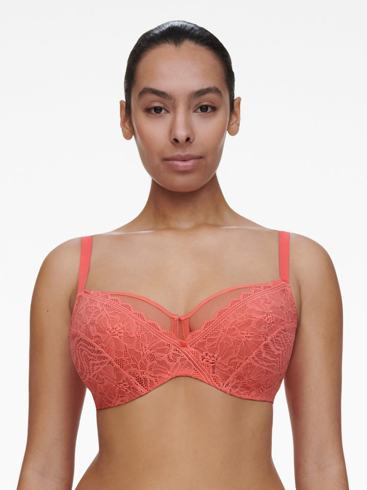 Chantelle - Floral Touch Very Covering Underwired Bra Coral