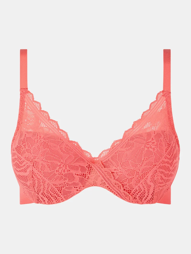 Chantelle - Floral Touch Covering Memory Bra Coral