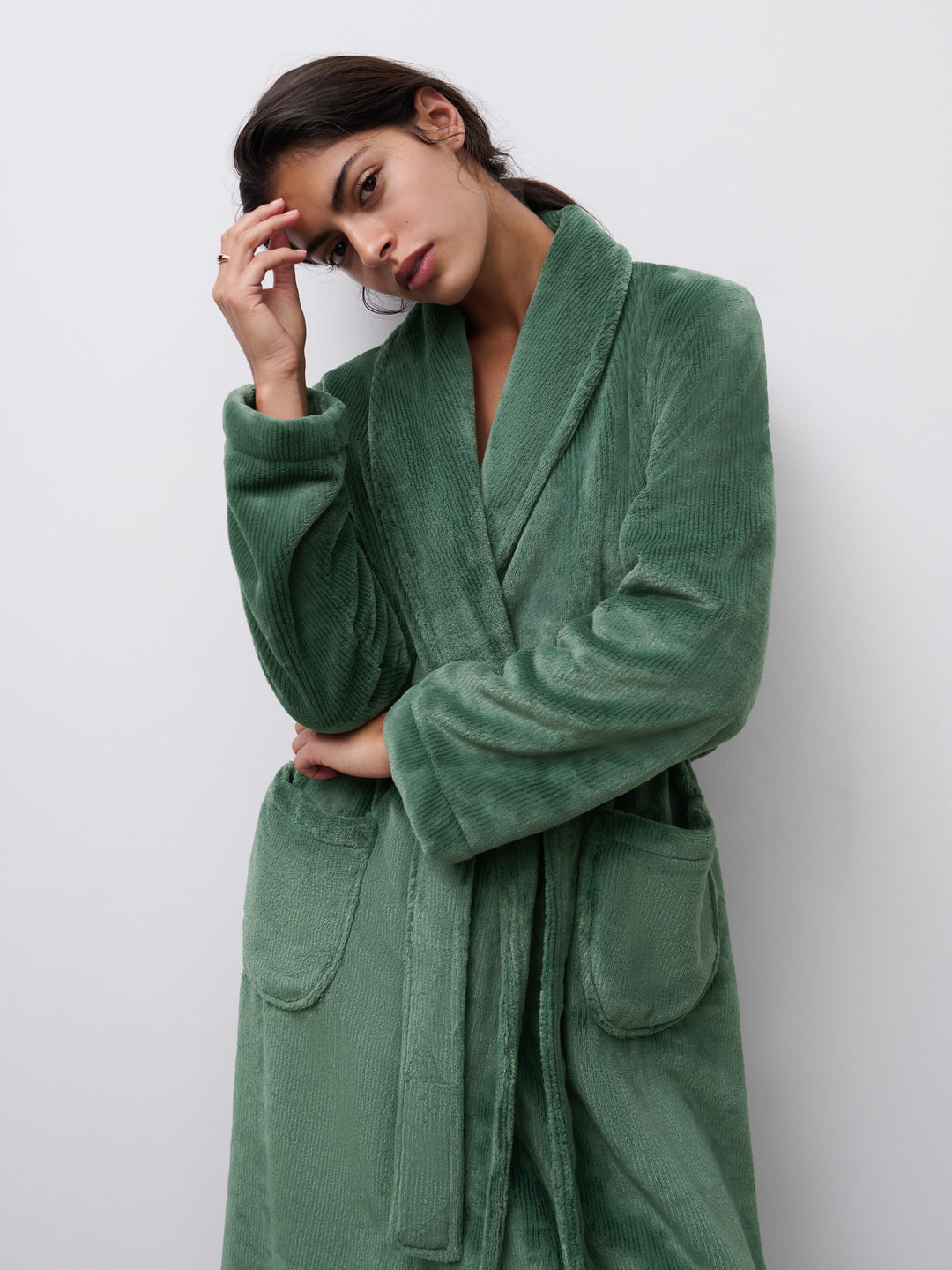 Femilet - Teddy Robe Chrome Green