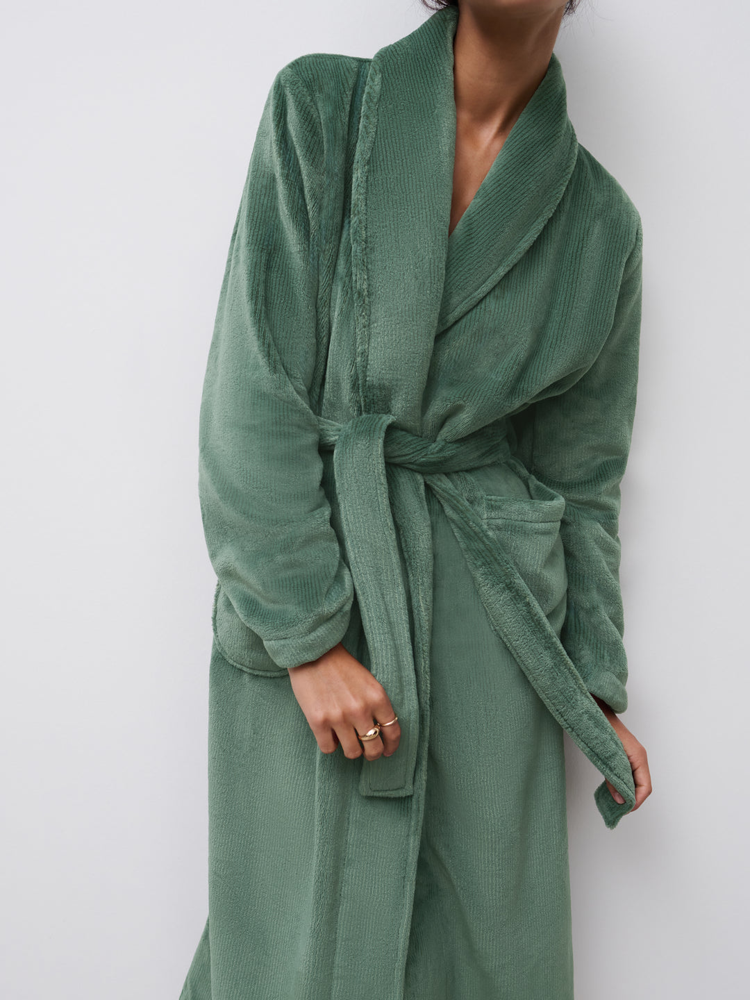 Femilet - Teddy Robe Chrome Green