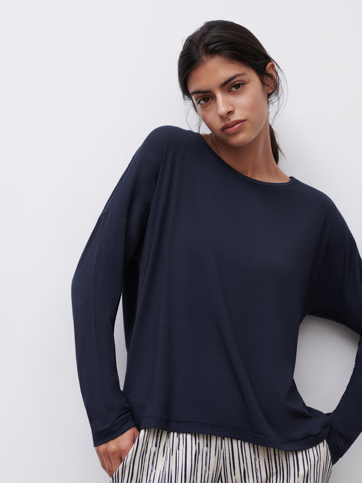 Femilet - Yara Long Sleeved T-Shirt Deep Blue