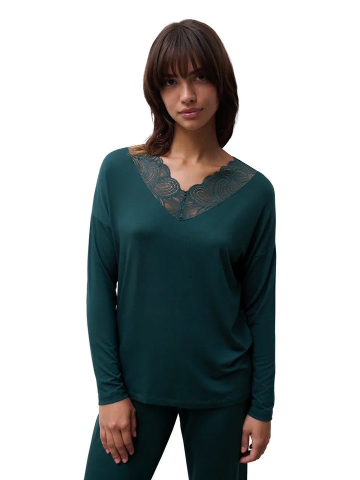 Femilet - Josie Top Long Sleeved Eden Green