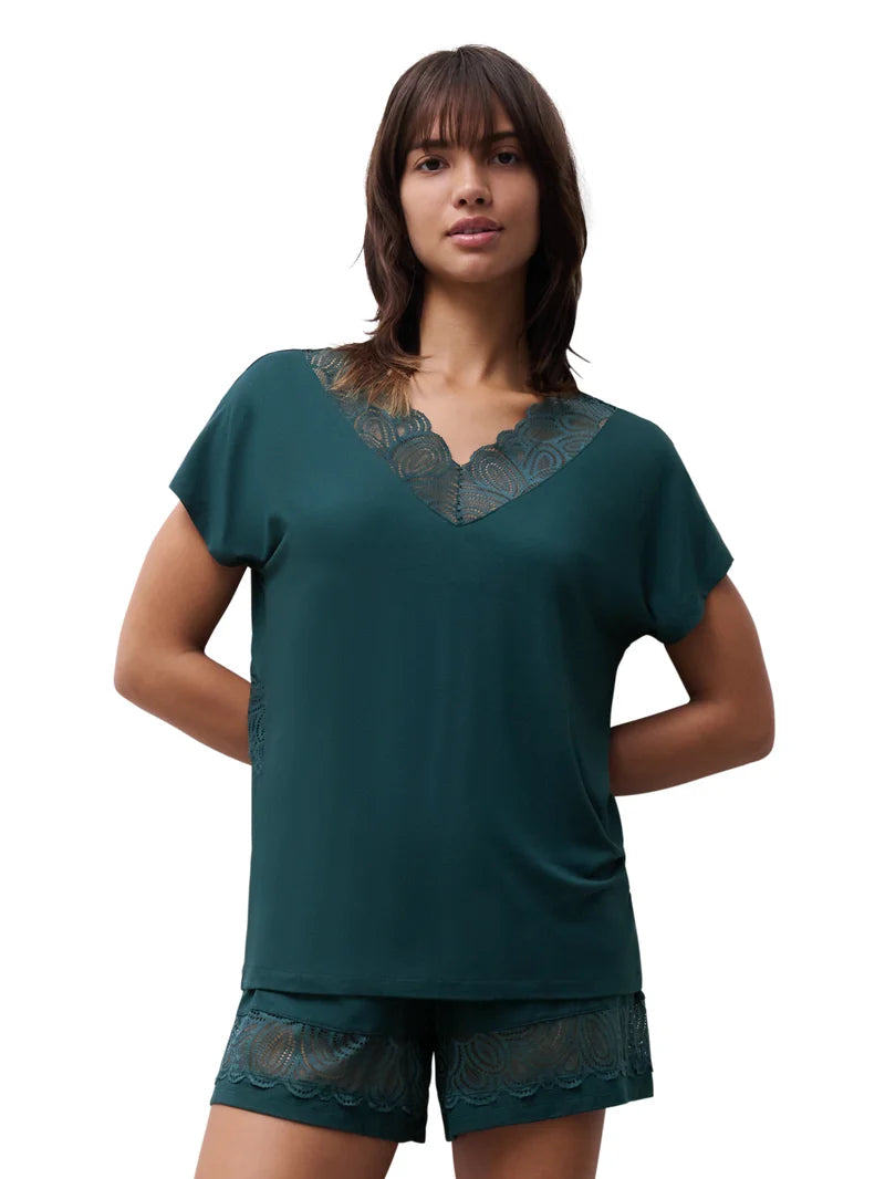 Femilet - Josie Top Short Sleeved Eden Green