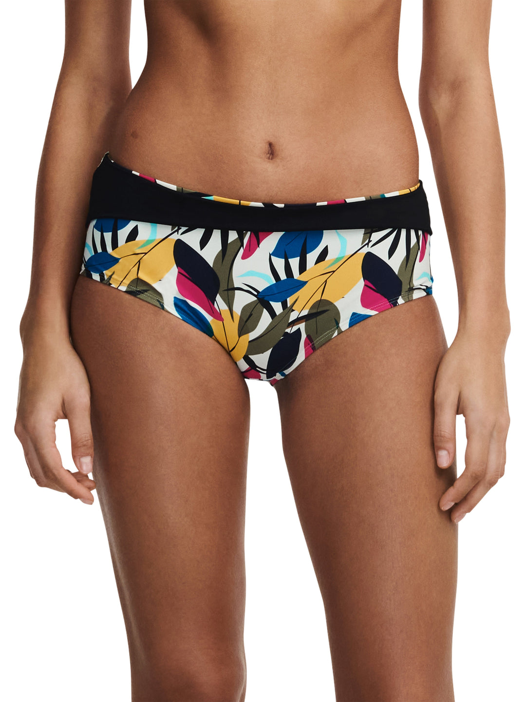 Femilet Swimwear - Honduras Full Bikini Brief Multicolor Leaves Full Bikini Brief Femilet Swimwear