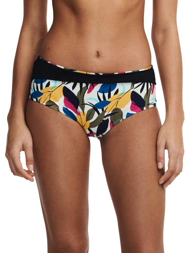 Femilet Swimwear - Honduras Full Bikini Brief Multicolor Leaves Full Bikini Brief Femilet Swimwear