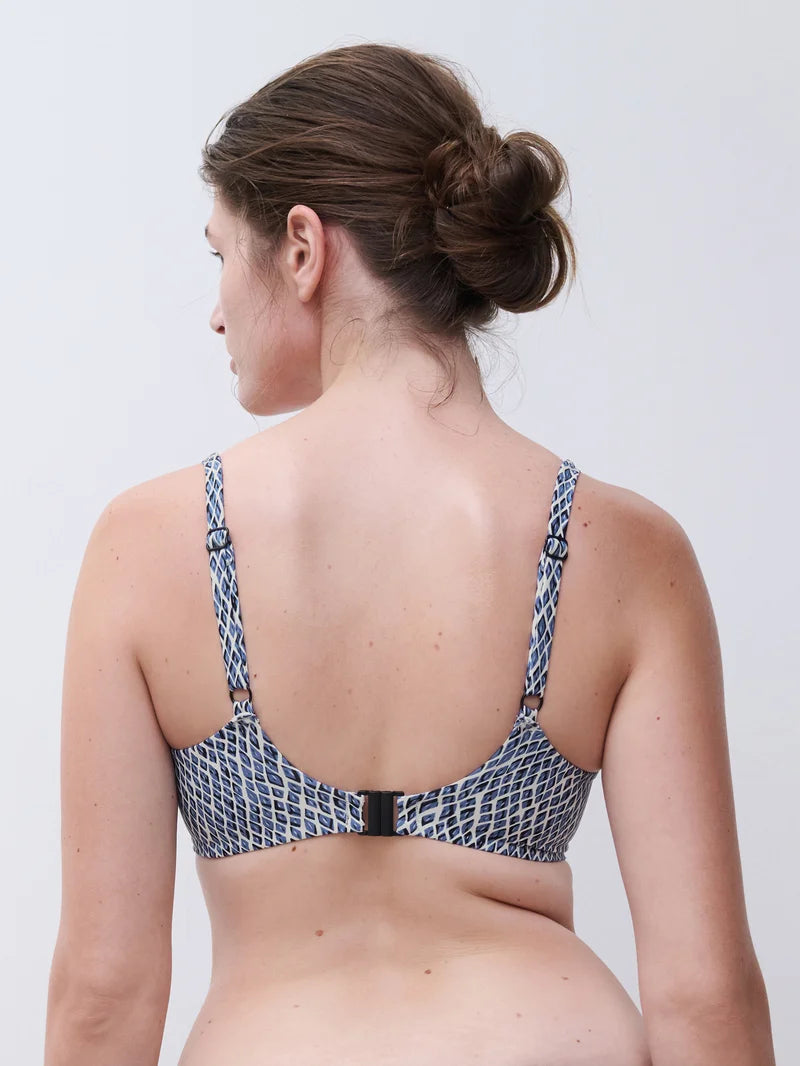 Femilet Swimwear - Tidra Covering Underwired Bra Blue Reptile