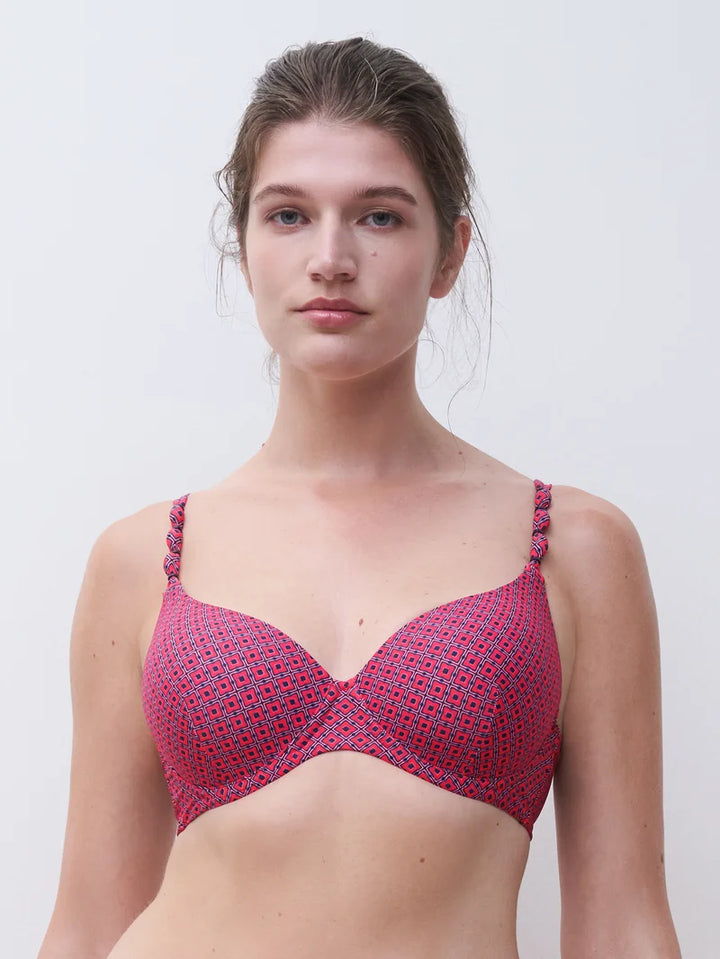 Femilet Swimwear - Tidra T-Shirt Bra Tie Print