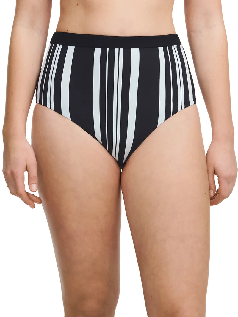 Femilet Swimwear - Maui Full Brief Black Stripes
