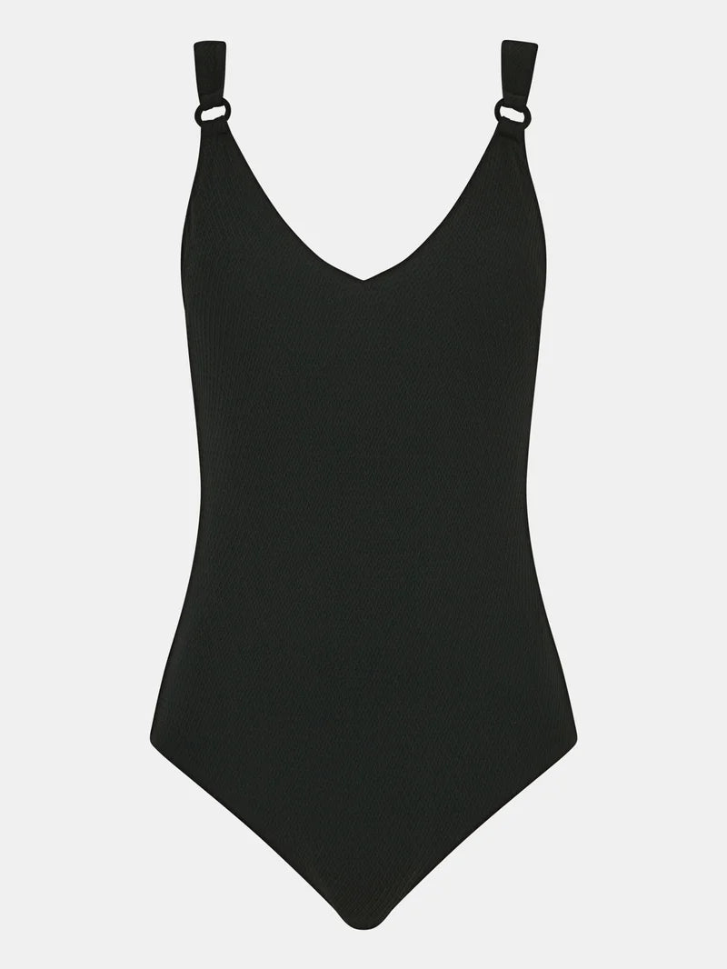 Femilet Swimwear - Navarino Wirefree Covering T-Shirt Swimsuit Black
