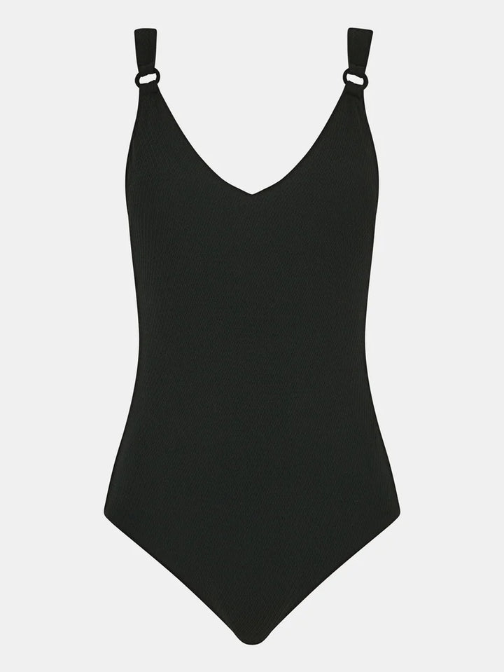 Femilet Swimwear - Navarino Wirefree Covering T-Shirt Swimsuit Black