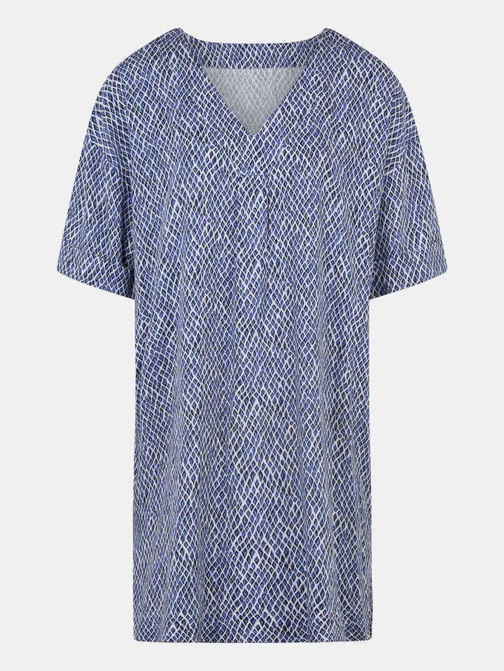 Femilet - Tilos Short Dress Blue Reptile