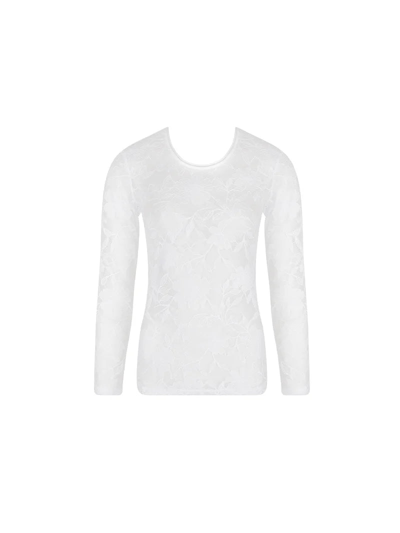 Antigel by Lise Charmel - Dentelle Rebelle Long Sleeved Top Blanc