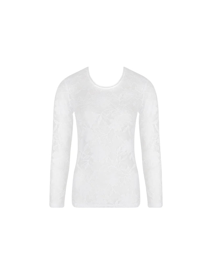 Antigel by Lise Charmel - Dentelle Rebelle Long Sleeved Top Blanc