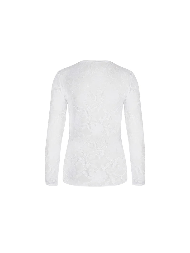 Antigel by Lise Charmel - Dentelle Rebelle Long Sleeved Top Blanc