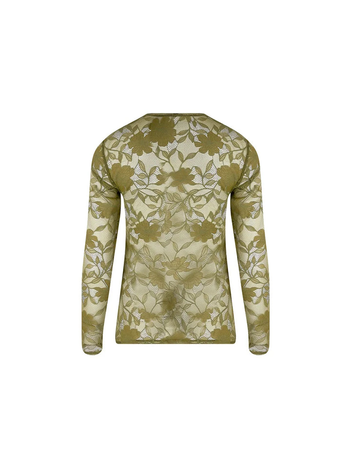 Antigel by Lise Charmel - Dentelle Rebelle Long Sleeved Top Vert Mousse