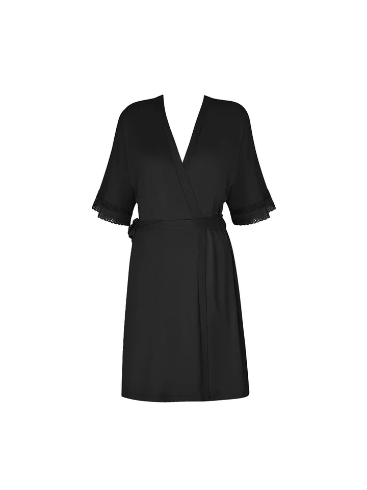 Antigel by Lise Charmel - Simply Graphic Mid-Length Negligee Gown Noir