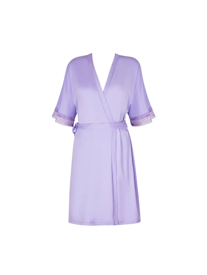 Antigel by Lise Charmel - Simply Graphic Mid-Length Negligee Gown Parme