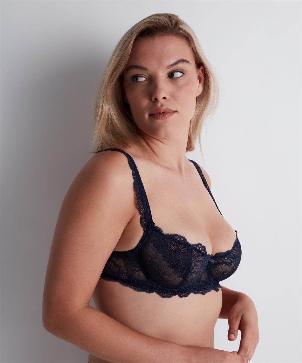 Aubade Reggiseno A Mezza Coppa In Pizzo Donna - Modello Reine Des Prés, Morbido E Sensuale