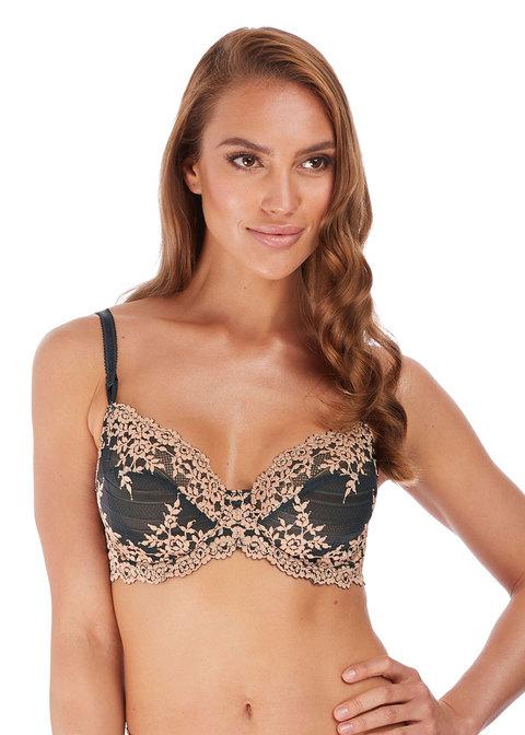 Wacoal - Embrace Lace Underwired Bra Ebony / Shifting Sand Full Cup Bra Wacoal