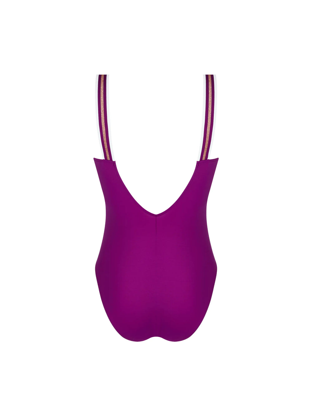 Lise Charmel Swimwear - Energie Nautique Wireless Swimsuit Cassis Gold