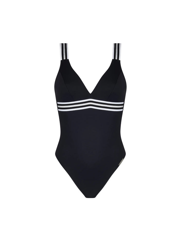 Lise Charmel Swimwear - Energie Nautique Wireless Swimsuit Noir Silver