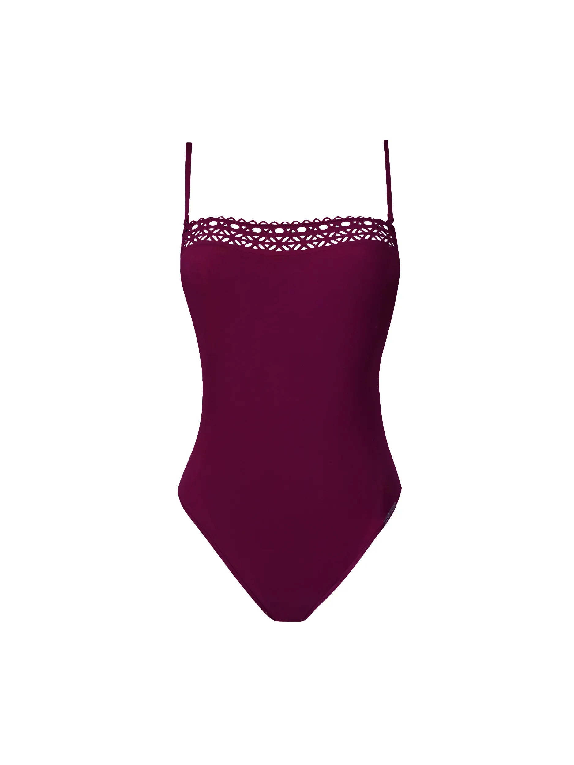 Lise Charmel Swimwear - Ajourage Couture Plunging Back Halter Swimsuit Ajourage Fuchsia main image 1