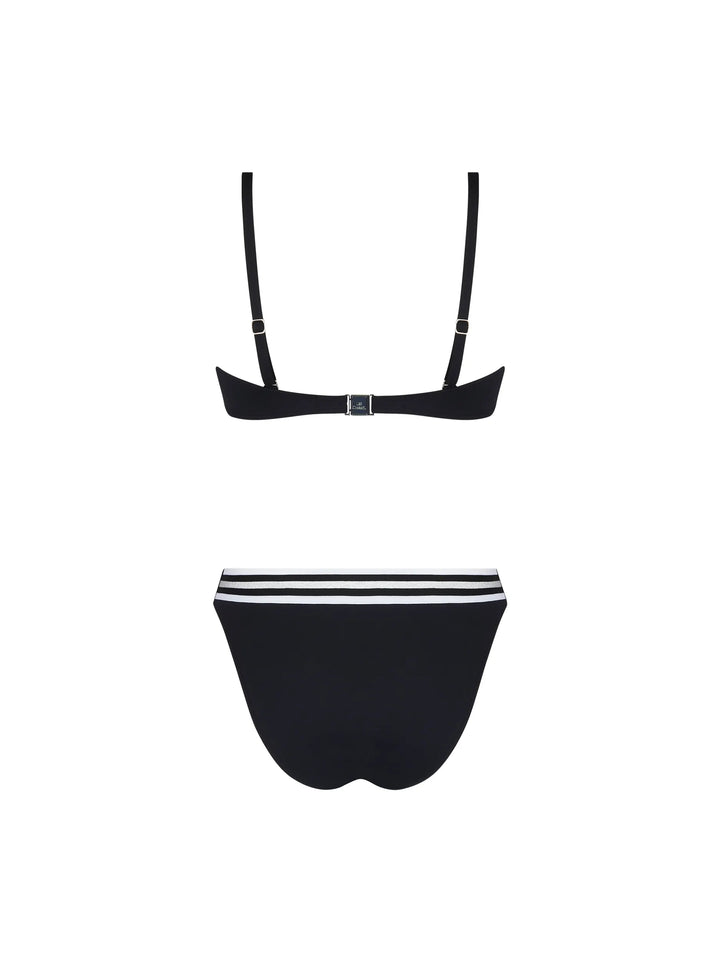 Lise Charmel Swimwear - Energie Nautique Soft Cup Strapless Swimsuit Noir Silver