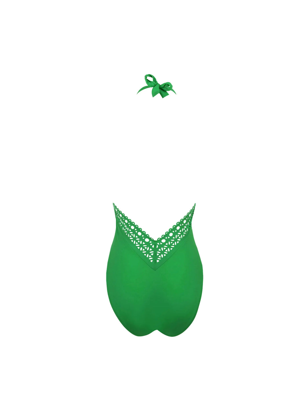 Lise Charmel Swimwear - Ajourage Couture Plunging Back and Front Halter Swimsuit Anis Ajourage