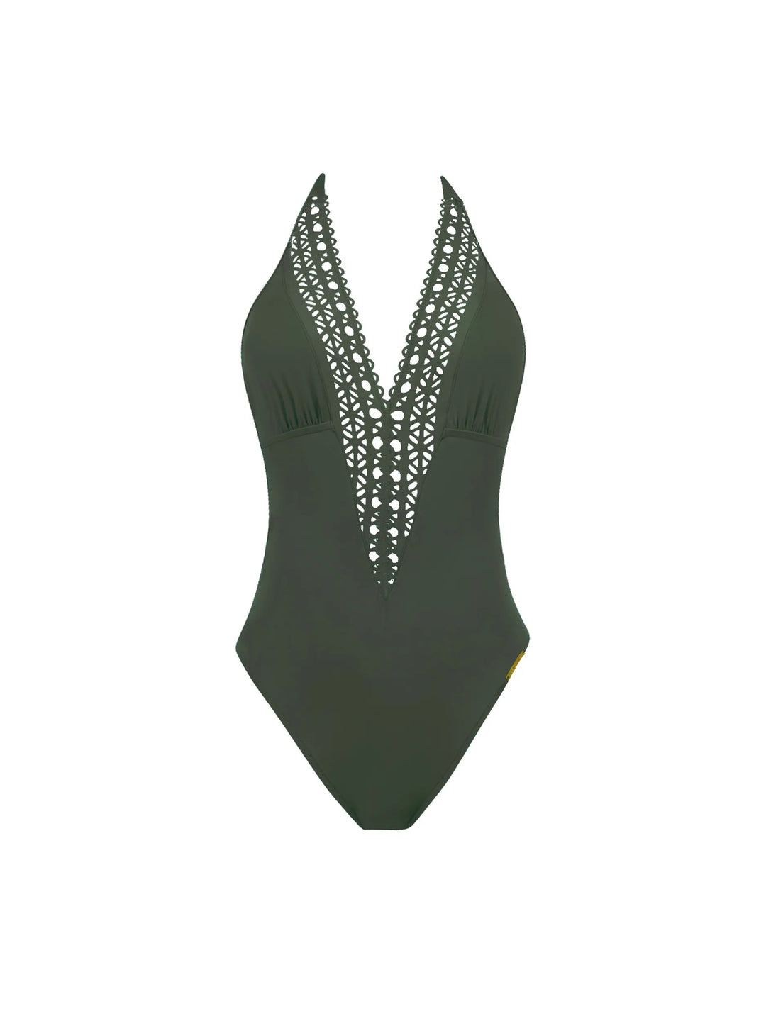 Lise Charmel Swimwear - Ajourage Couture Plunging Back and Front Halter Swimsuit Eclat Aventure