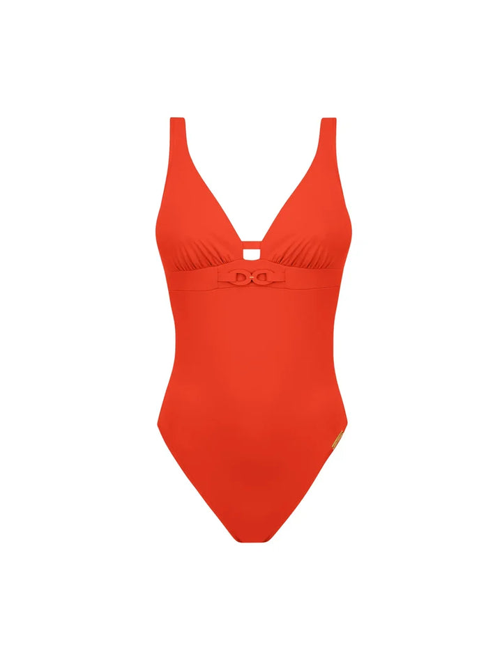 Lise Charmel Swimwear - Grace Infinie Wireless Low Back Swimsuit Orange Infini