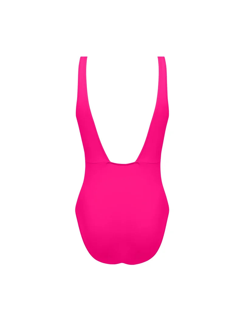 Lise Charmel Swimwear - Grace Infinie Wireless Low-Back Swimsuit Tresses Fuschia