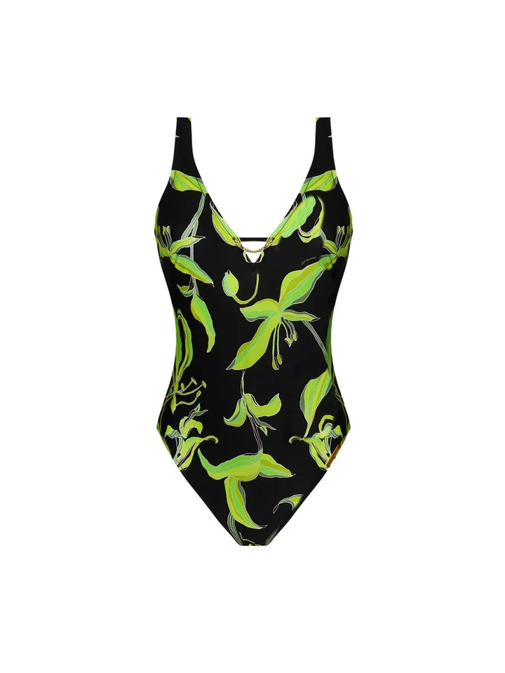 Lise Charmel Swimwear - Fleurs De Nuit Wireless Swimsuit Nuit Luciole