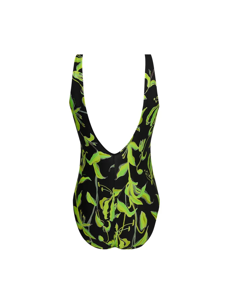 Lise Charmel Swimwear - Fleurs De Nuit Wireless Swimsuit Nuit Luciole