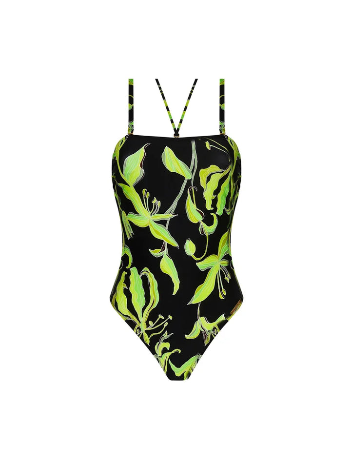 Lise Charmel Swimwear - Fleurs De Nuit Soft Cup Strapless Swimsuit Nuit Luciole