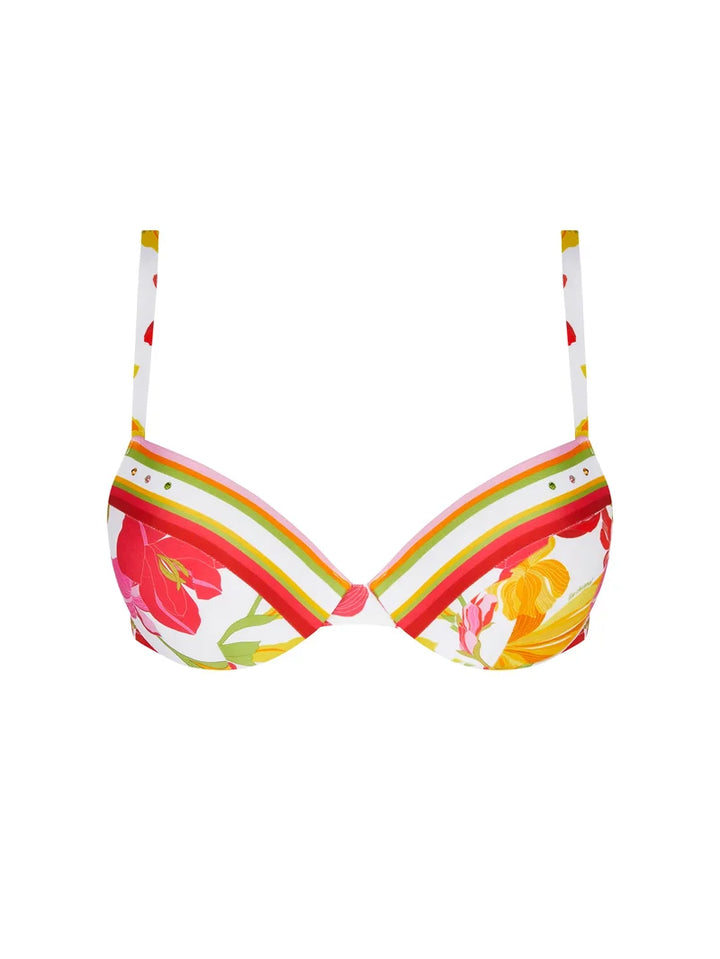 Lise Charmel Swimwear - Envolee Florale Padded Plunge Bikini Top Bouquet Floral