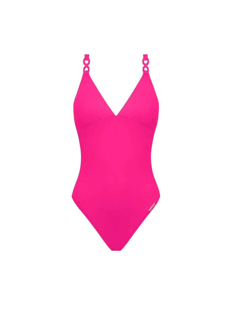Lise Charmel Swimwear - Grace Infinie Wireless Swimsuit Tresses Fuschia