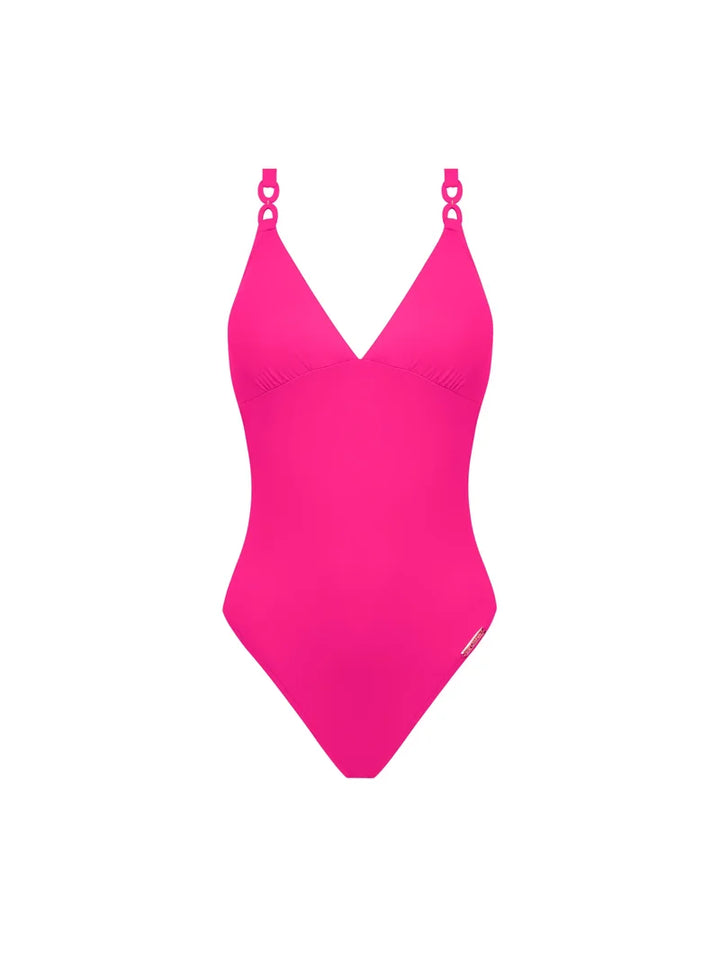 Lise Charmel Swimwear - Grace Infinie Wireless Swimsuit Tresses Fuschia