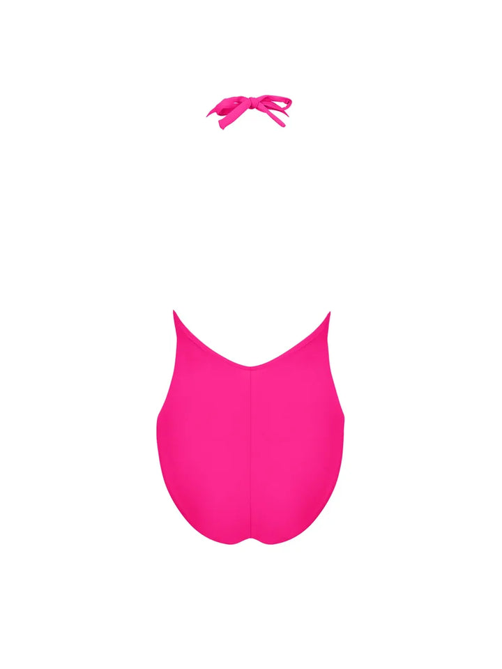 Lise Charmel Swimwear - Grace Infinie Wireless Seduction Halter Swimsuit Tresses Fuschia