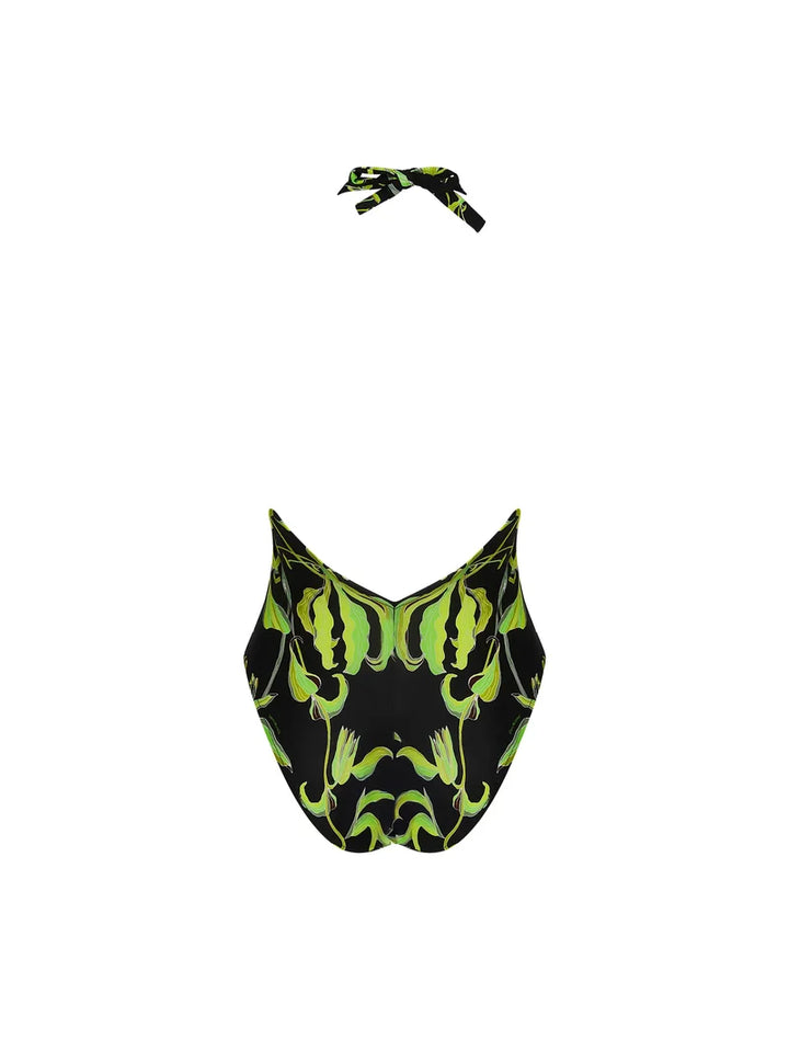 Lise Charmel Swimwear - Fleurs De Nuit Wireless Seduction Halter Swimsuit Nuit Luciole