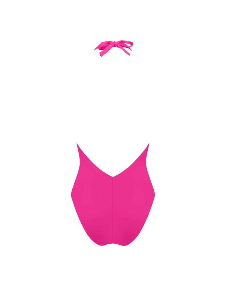 Lise Charmel Swimwear - Grace Infini Plunging Back Swimsuit Tresses Fuschia