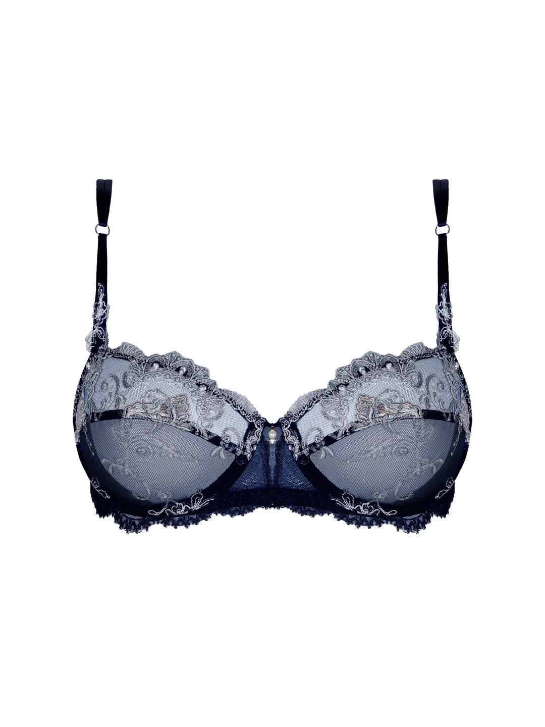 Lise Charmel - Deesse En Glam Half Cup Bra Marine Argent