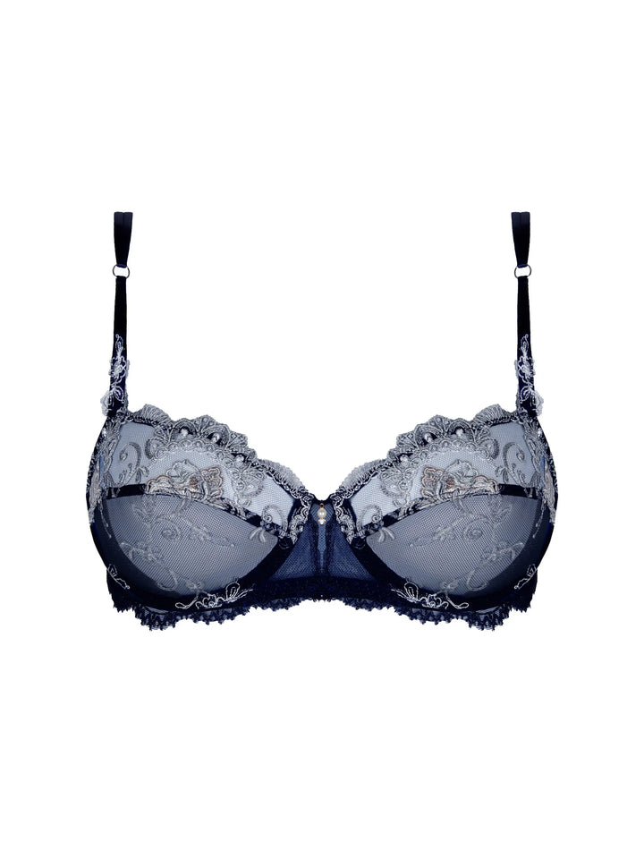 Lise Charmel - Deesse En Glam Half Cup Bra Marine Argent